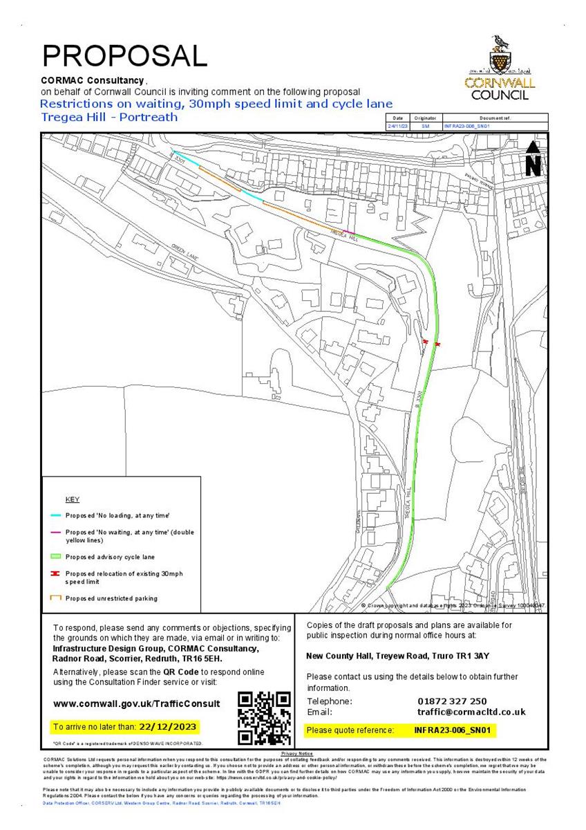 Tregea Hill Consultation map